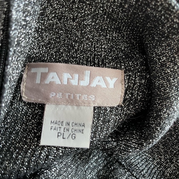 Tanjay Petites Silver Sleeveless Sparkly Top - Picture 3 of 6
